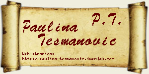 Paulina Tešmanović vizit kartica